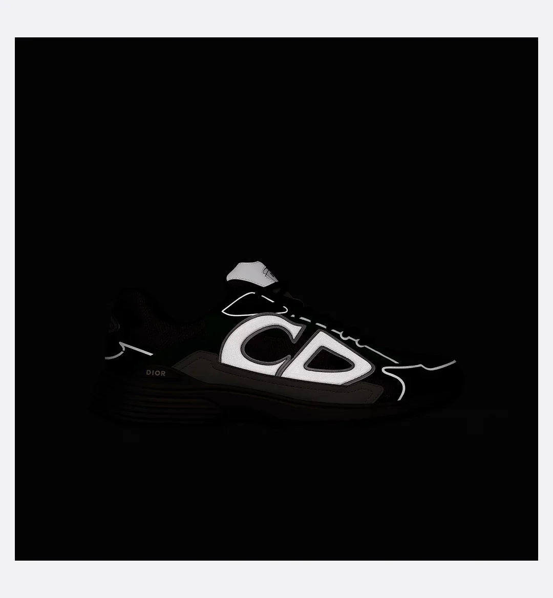 Dior B30 Sneaker Deep Gray Mesh with Green, Black and Gray Technical Fabric
