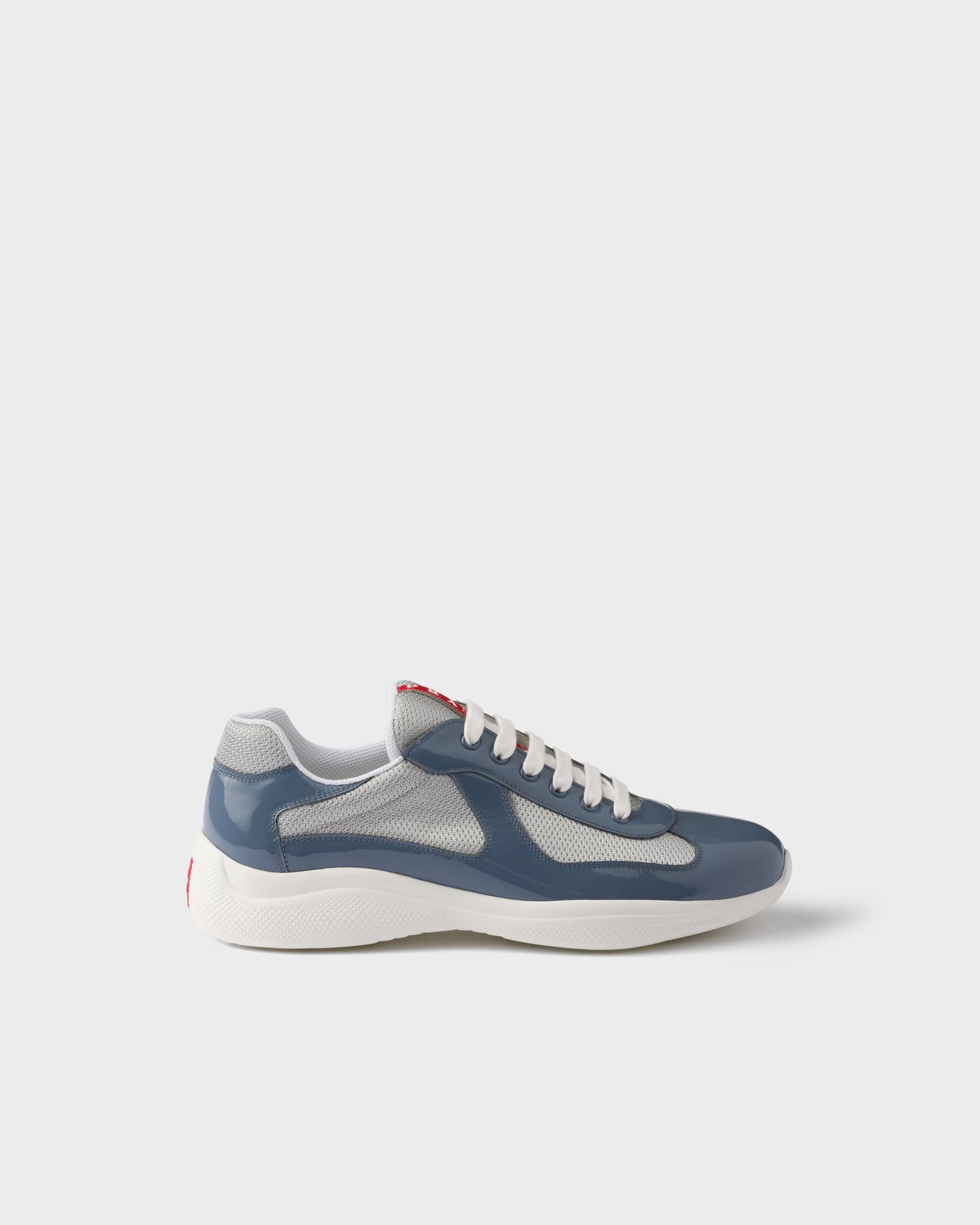 PRADA Patent Leather-Blend America's Cup Marina Blue and Silver