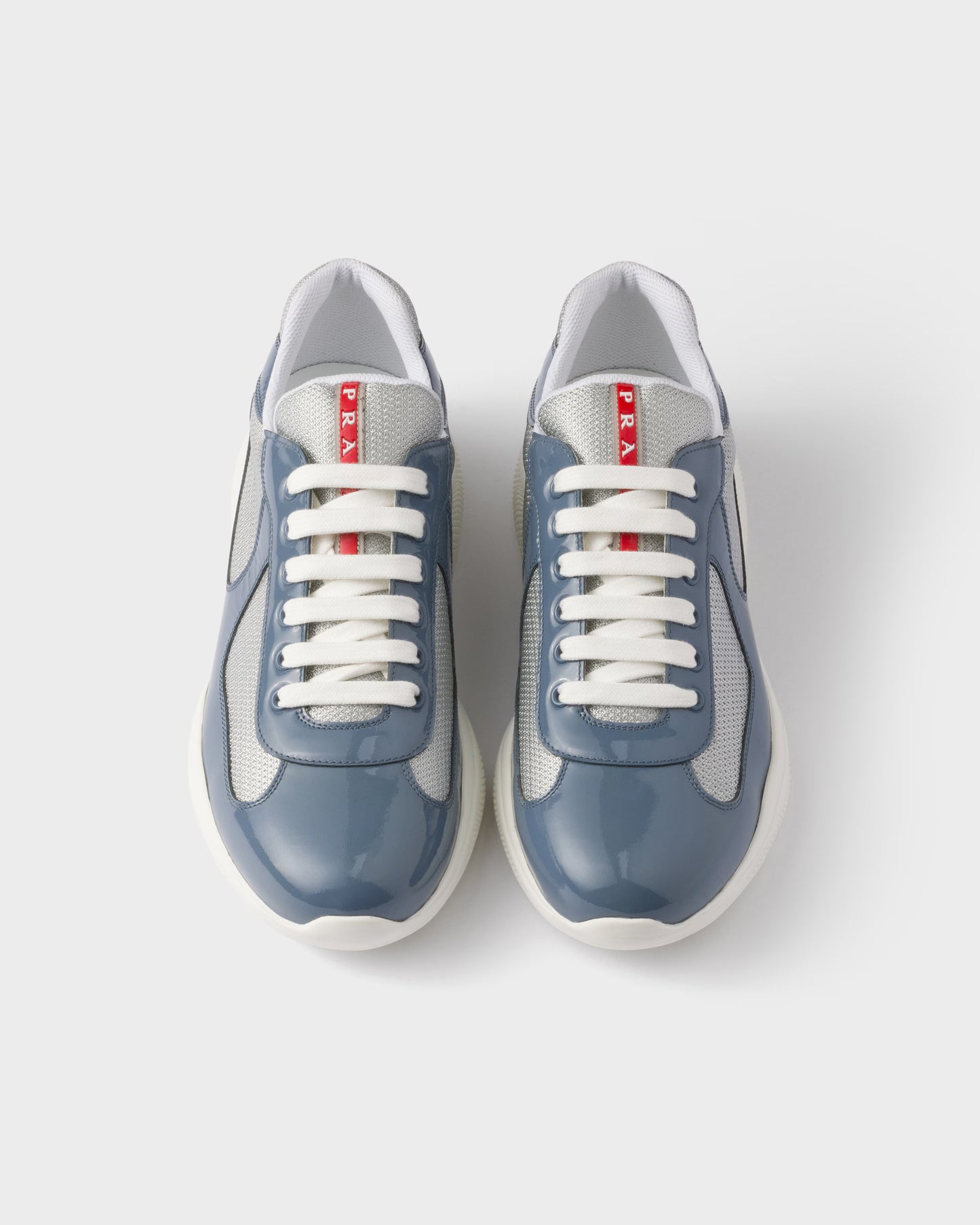 PRADA Patent Leather-Blend America's Cup Marina Blue and Silver