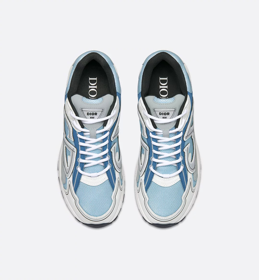 B30 Countdown Sneaker Light Blue Technical Mesh and Blue, Gray and White Technical Fabric