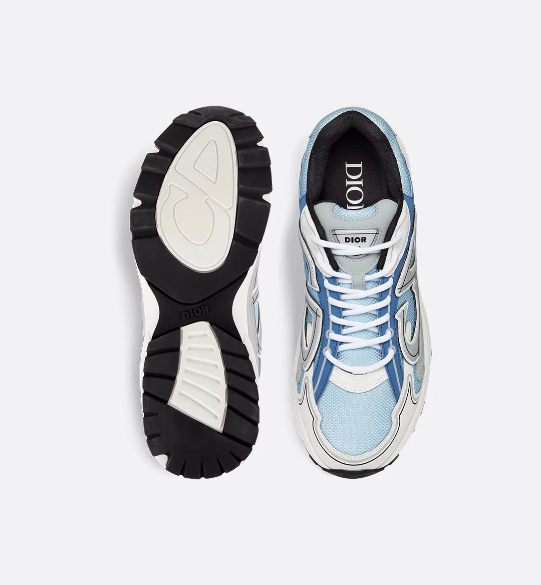 B30 Countdown Sneaker Light Blue Technical Mesh and Blue, Gray and White Technical Fabric