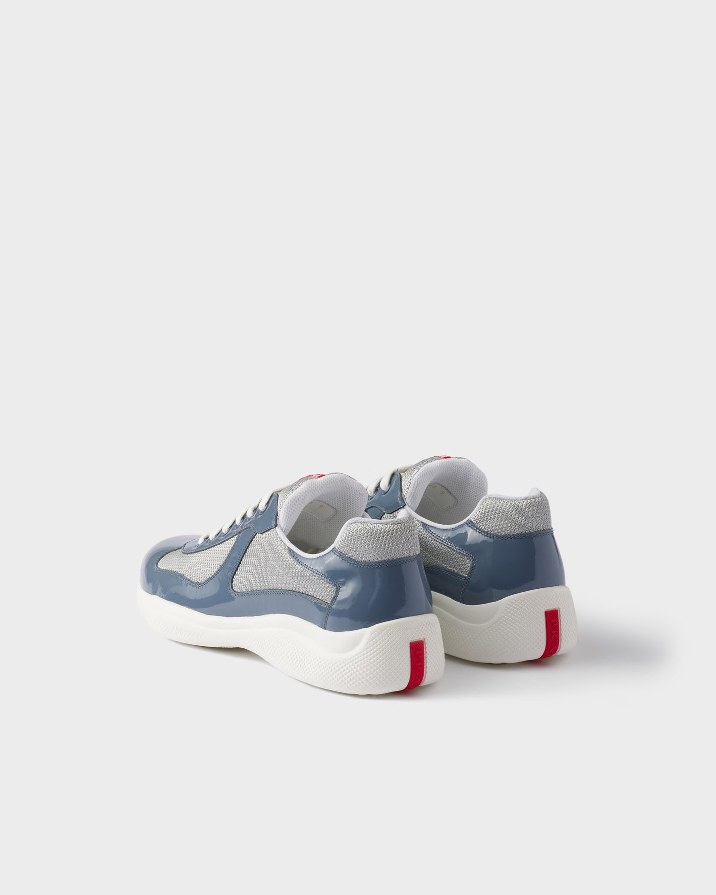 PRADA Patent Leather-Blend America's Cup Marina Blue and Silver