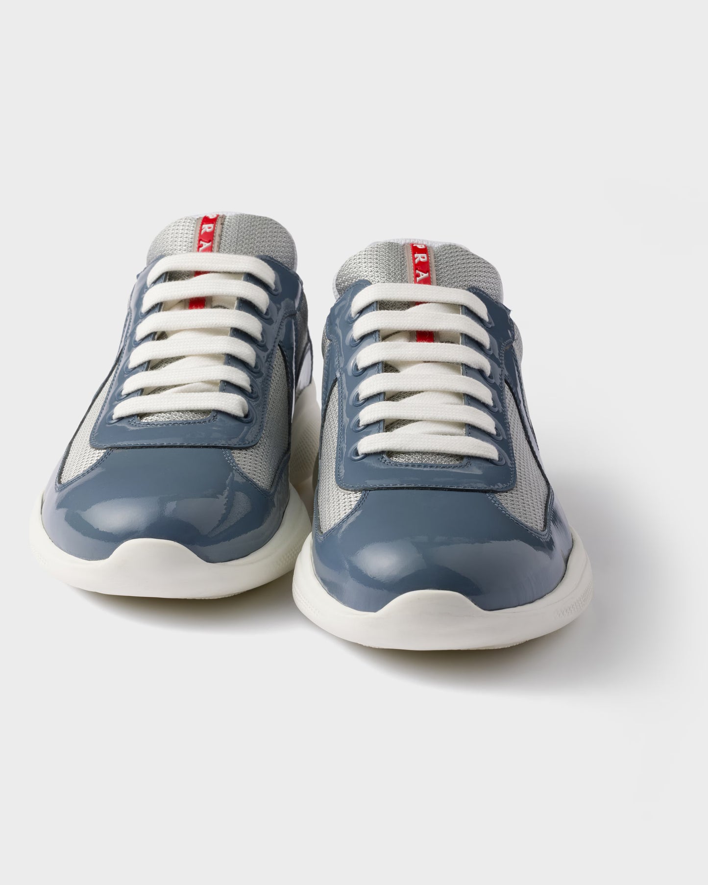 PRADA Patent Leather-Blend America's Cup Marina Blue and Silver