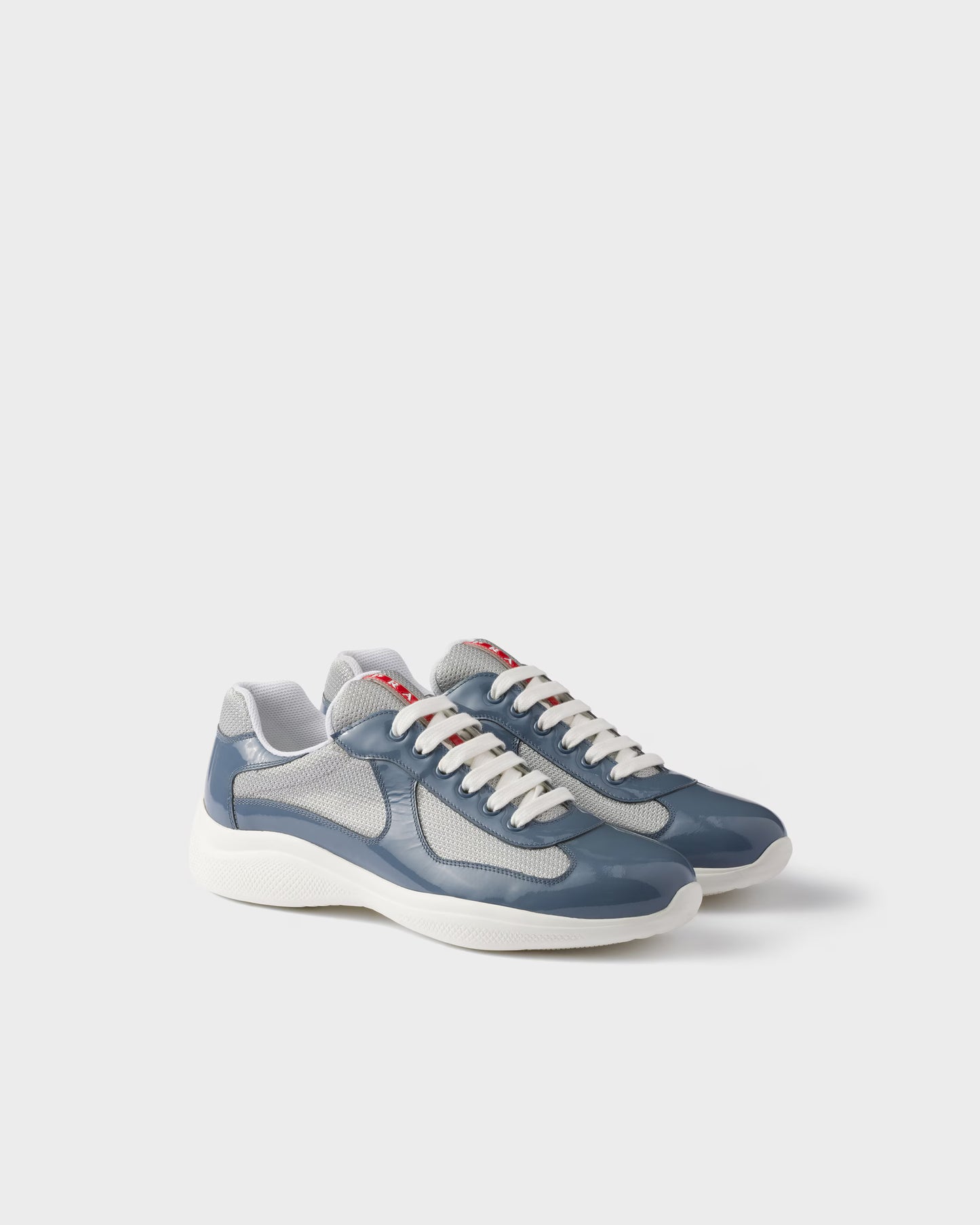 PRADA Patent Leather-Blend America's Cup Marina Blue and Silver
