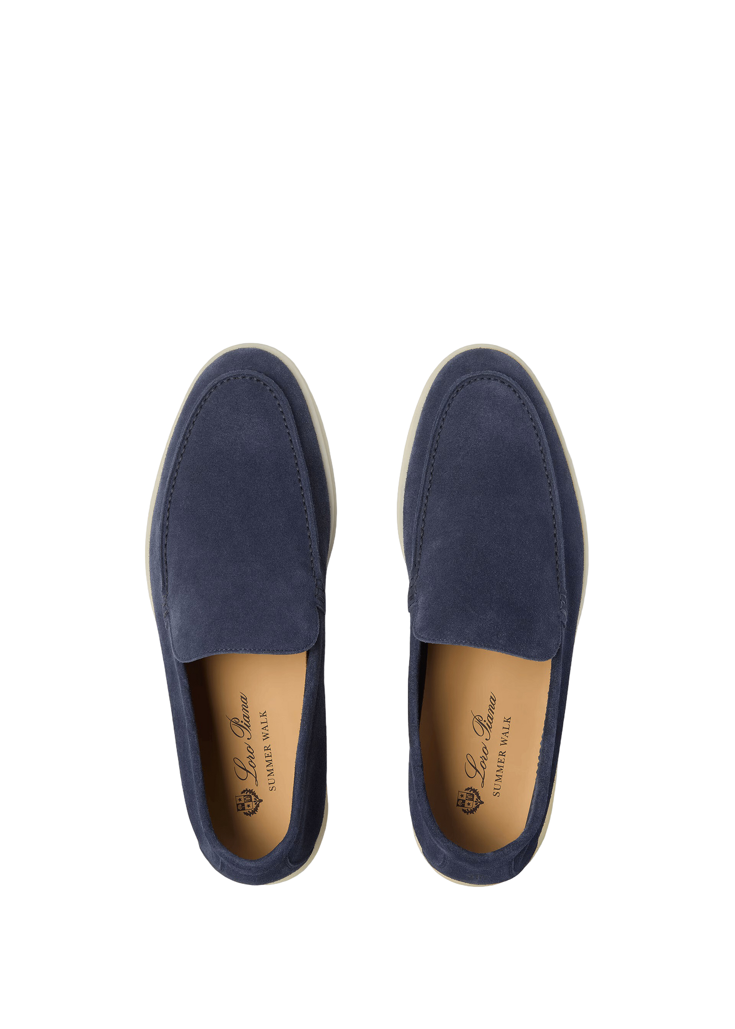 Loro Piana Summer Walk Suede Loafer Dark Deep Sea