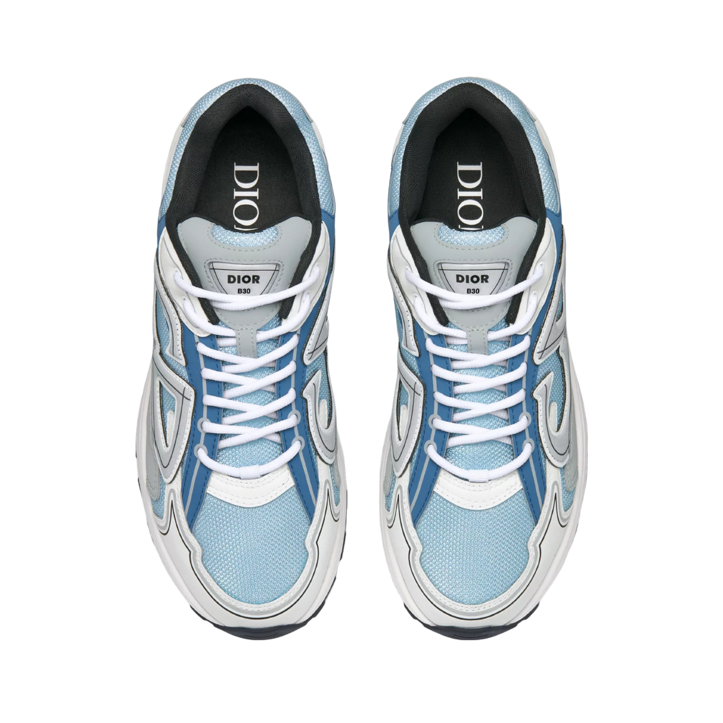 B30 Countdown Sneaker Light Blue Technical Mesh and Blue, Gray and White Technical Fabric