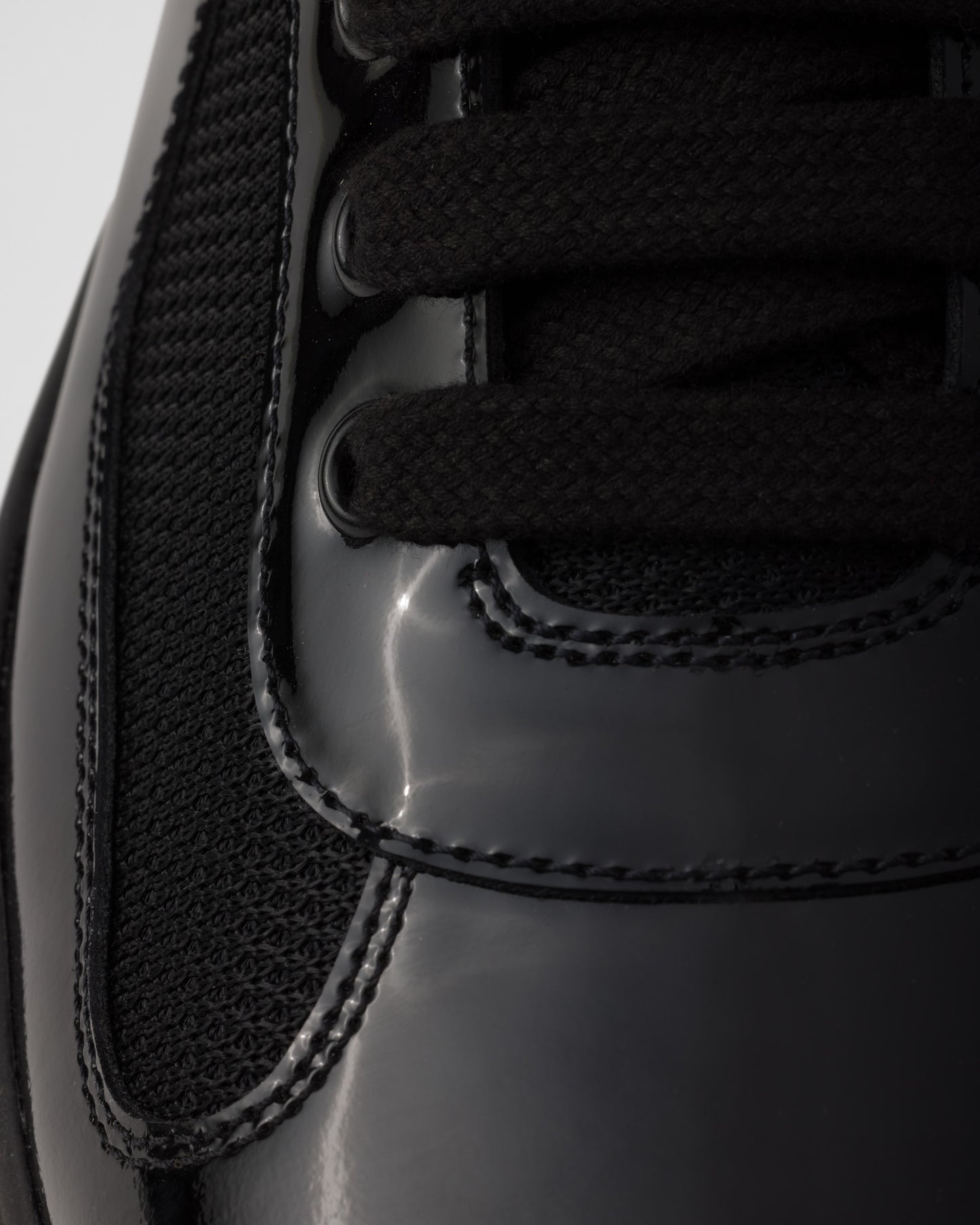 PRADA Patent Leather-Blend America's Cup Black