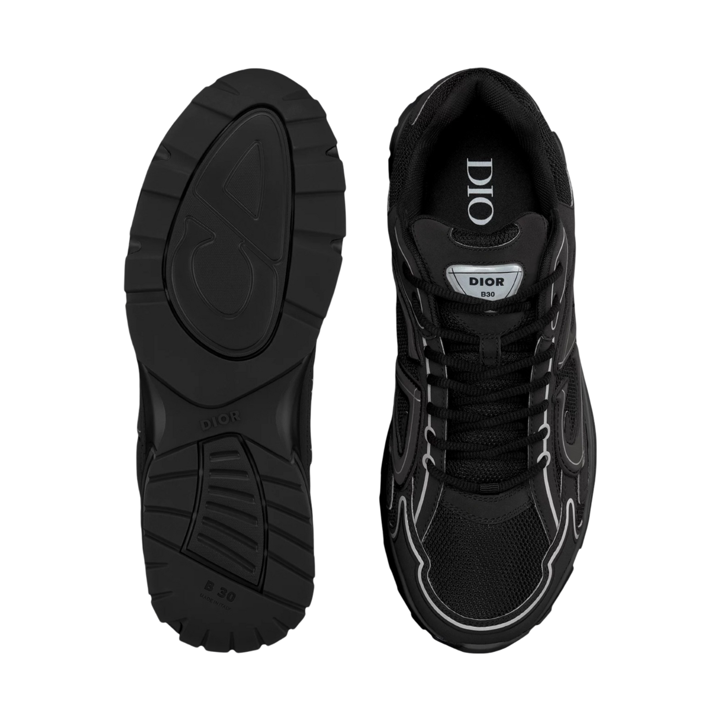 B30 Countdown Sneaker Black Technical Mesh and Black Technical Fabric