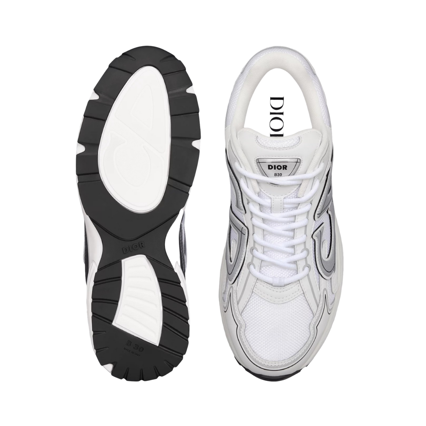 B30 Countdown Sneaker White Technical Mesh and White Technical Fabric